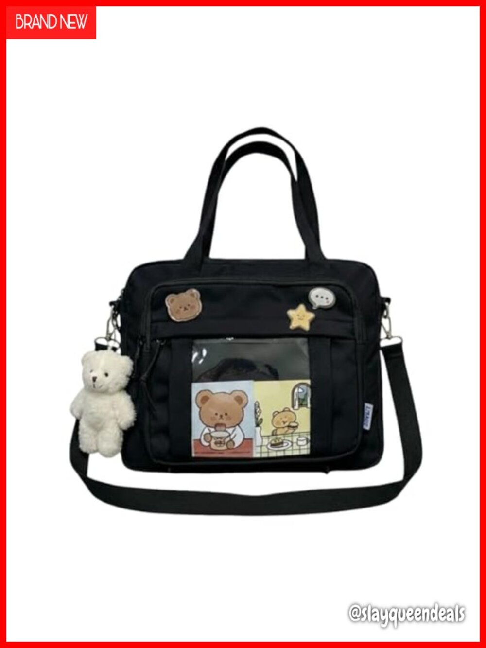 Kawaii Crossbody Ita Bag Messenger Purse Fits 15.6 Laptop